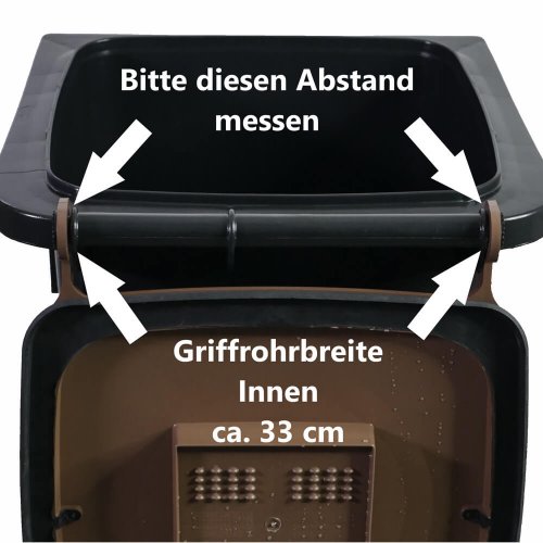 Madendeckel für 120 Liter Mülltonnen in braun