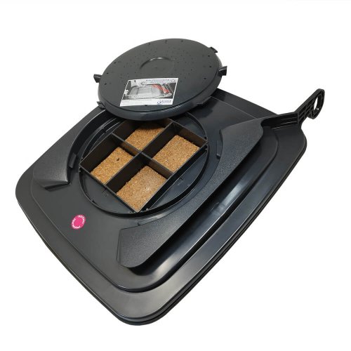 Preview: Madendeckel für 120 Liter Mülltonnen in schwarz