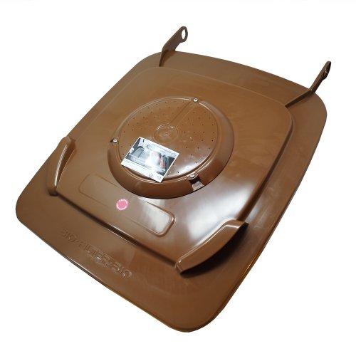 Madendeckel für 240 Liter Mülltonnen in braun