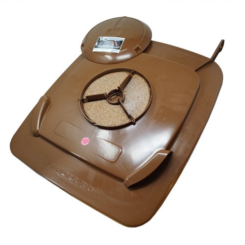 Preview: Madendeckel für 240 Liter Mülltonnen in braun