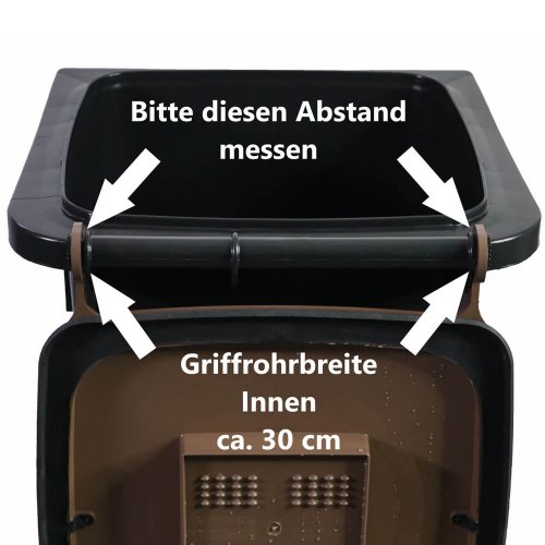 Madendeckel für 60-80 Liter Mülltonnen in braun