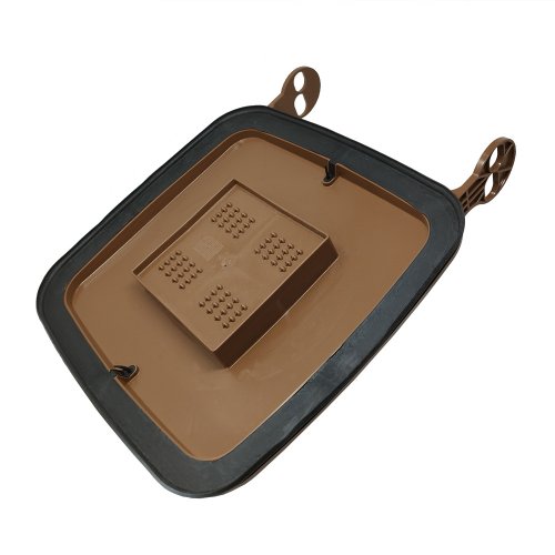 Preview: Madendeckel für 60-80 Liter Mülltonnen in braun