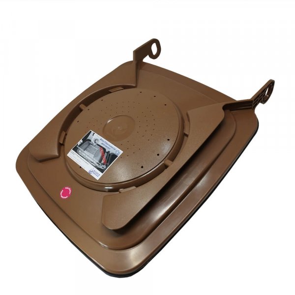 Madendeckel für 120 Liter Mülltonnen in braun