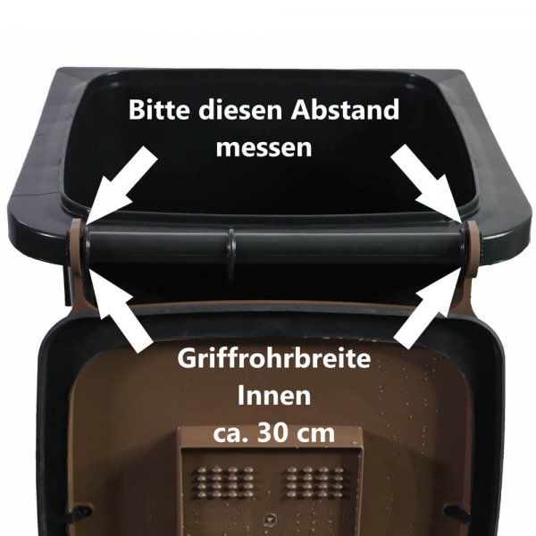 Madendeckel für 60-80 Liter Mülltonnen in braun