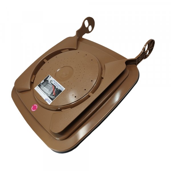 Madendeckel für 60-80 Liter Mülltonnen in braun